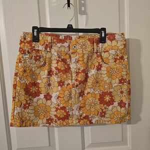 The Ragged Priest Women's Orange and Yellow Skirt Size 32